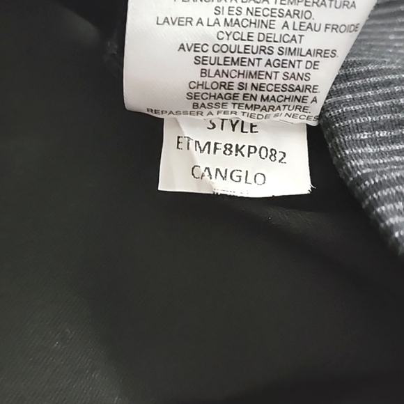 ⭐️2/ 30⭐️ Ellen Tracy Women's Black White Pin Stripes Pull On Pant Stretch Sz M - Picture 9 of 13